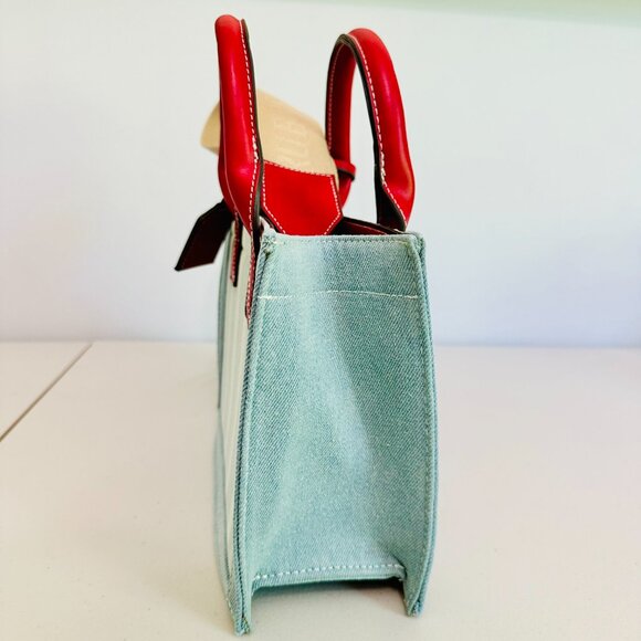 TRUE RELIGION BRAND JEANS DENIM STRIPE CROSSBODY SATCHEL BAG - Picture 4 of 12